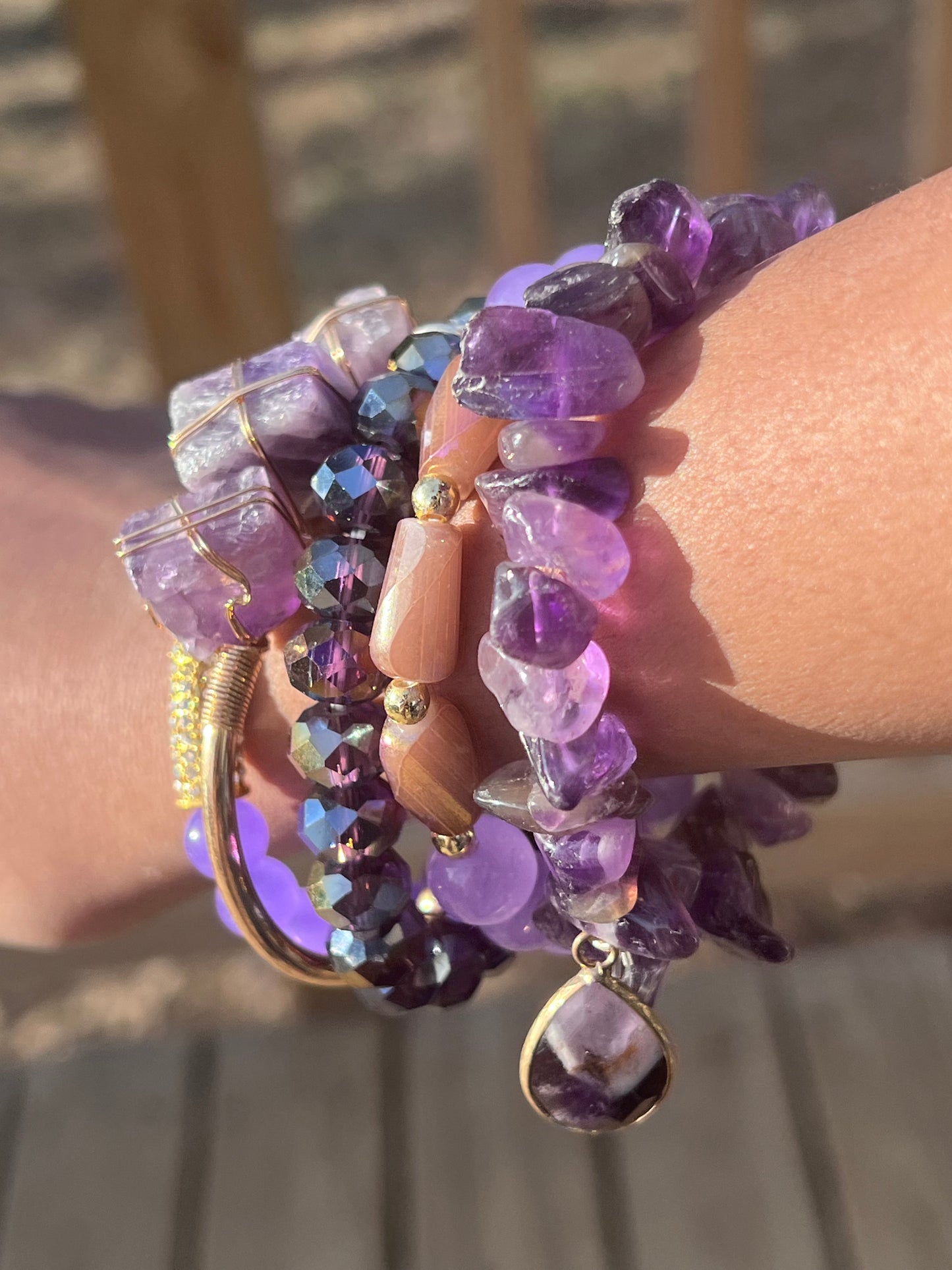 Chuncky amethyst set