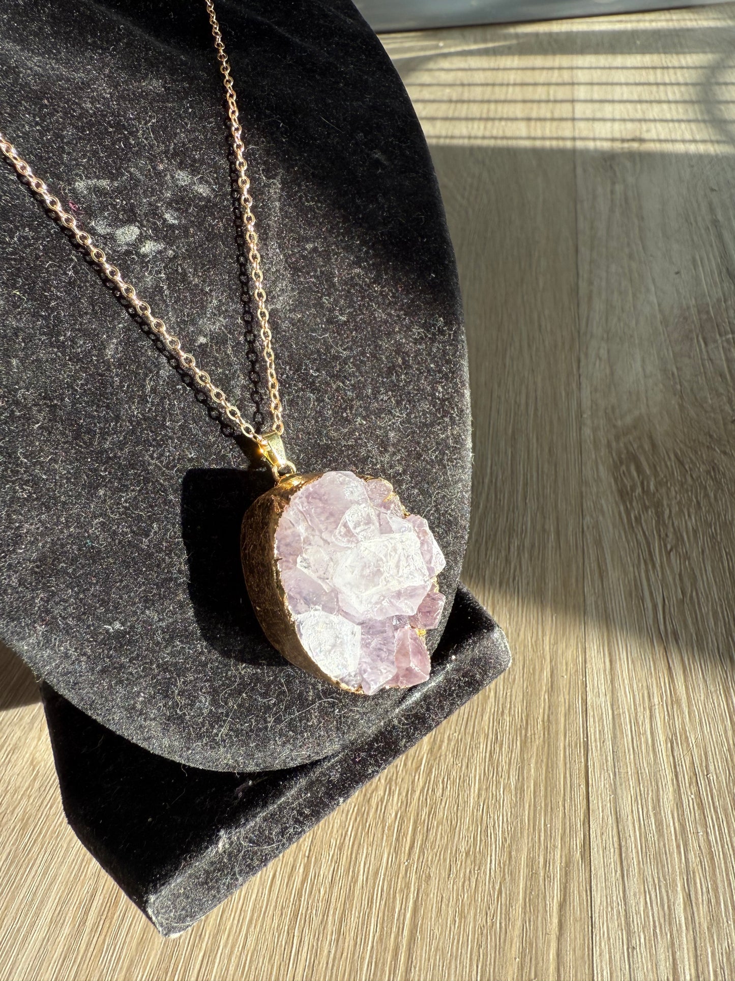 Amethyst cluster necklace