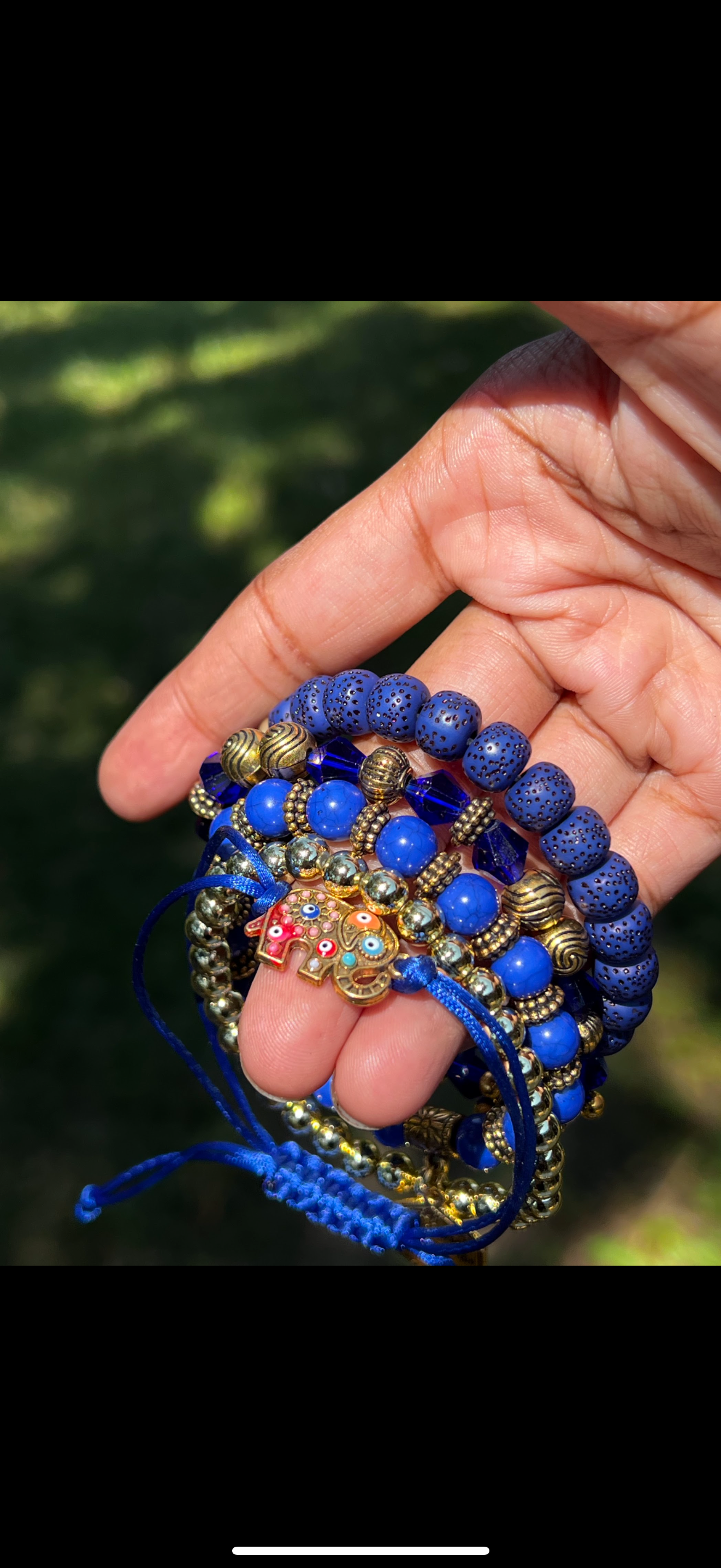 Blue bracelet set