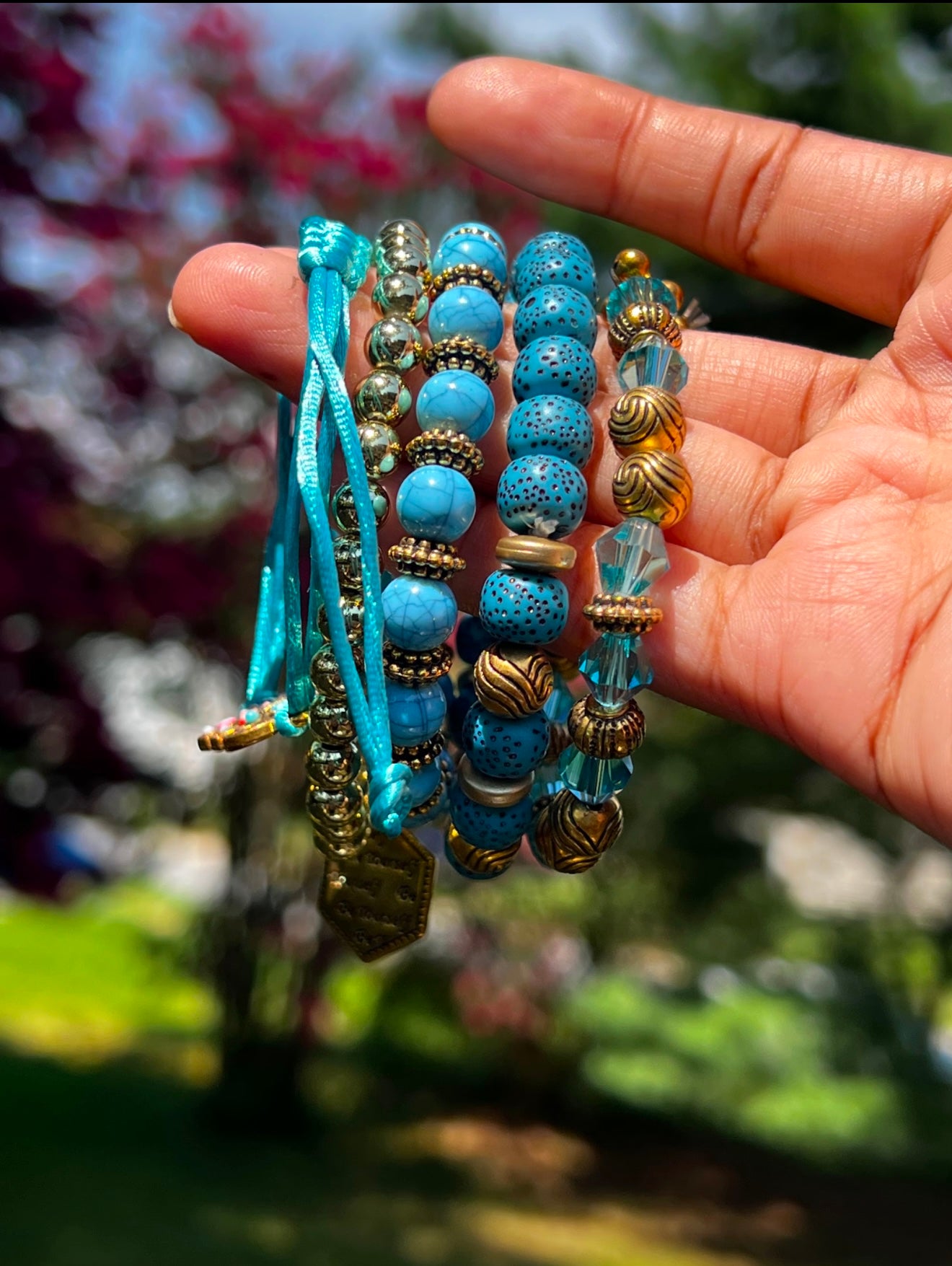 Light blue bracelet set