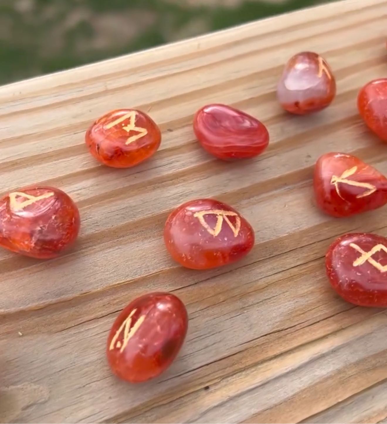 Carnelian rune set