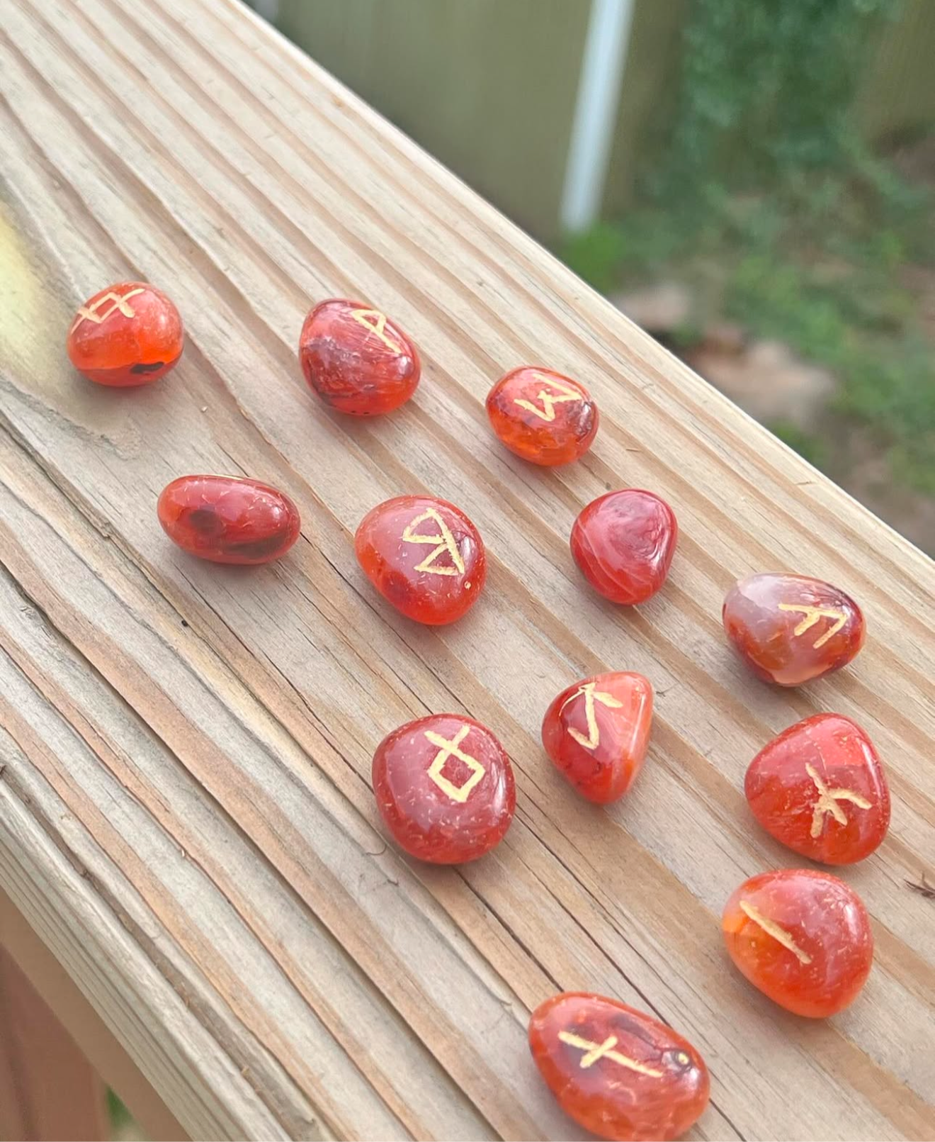 Carnelian rune set
